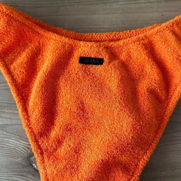 TRIANGL BOTTOM ONLY POPPY ORANGE TERRY NO BAG NEW - Picture 3 of 7